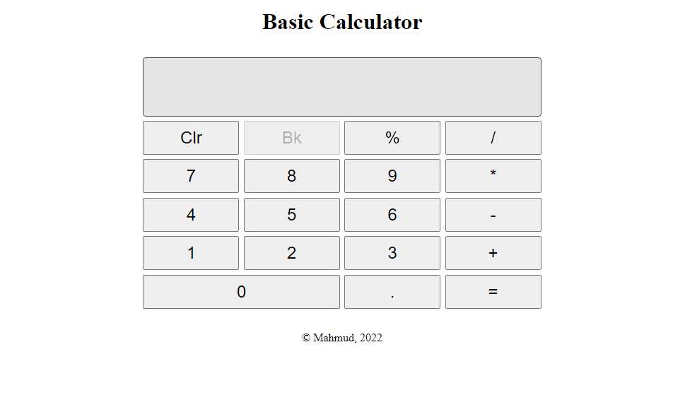 Basic Calculator